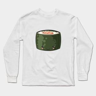 Kawaii food salmon roll Japanese style Long Sleeve T-Shirt